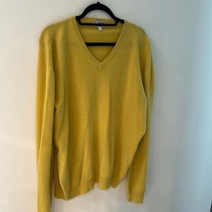 Vintage Versace yellow v neck sweater